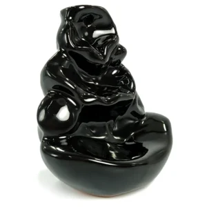 Incensário Cascata Preto 8cm