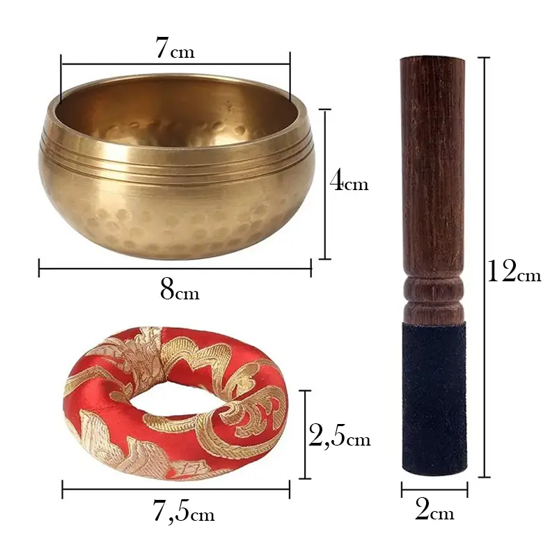 Tigela Tibetana Dourada