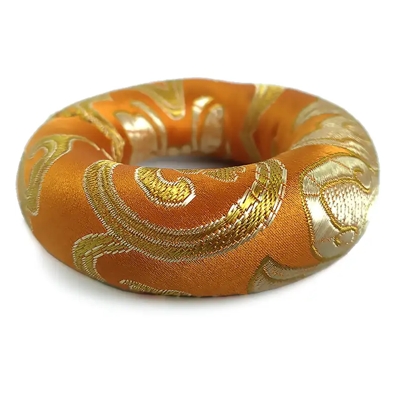 Tigela Tibetana Orin Dourada Fundo Decorado